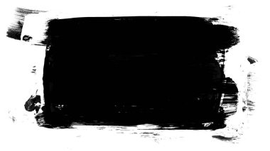 Siyah fırça darbesi ve doku. Grunge vektör soyut el boyalı element. Altı çizili ve sınır tasarımı.