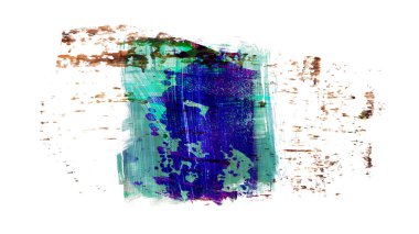 Siyah ve renkli boya karışımı, fırça darbesi ve doku. Grunge soyut elle boyanmış elementler. 