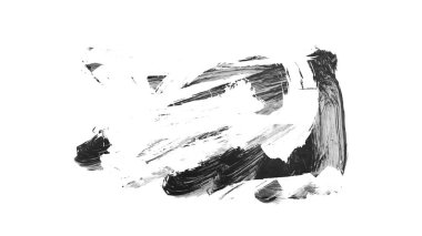 Siyah fırça darbesi ve doku. Grunge soyut elle boyanmış elementler. 