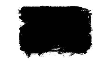 Beyaz arkaplanda izole edilmiş siyah fırça seti