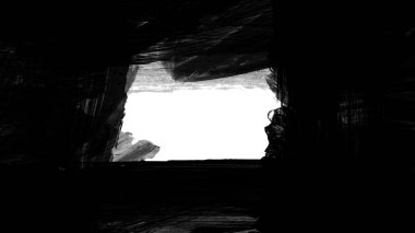 Siyah fırça darbesi dokusu. Grunge soyut elle boyanmış element. 