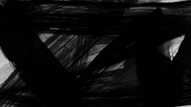 Siyah fırça darbesi ve doku. Grunge soyut elle boyanmış elementler. Altı çizili ve sınır tasarımı.