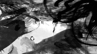 Siyah fırça darbesi dokusu. Grunge soyut elle boyanmış element. 