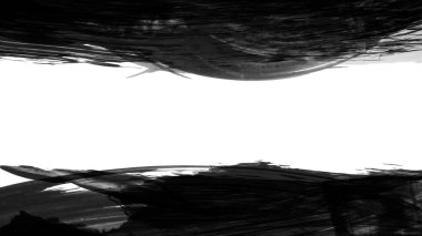 Siyah fırça darbesi dokusu. Grunge soyut elle boyanmış element. 