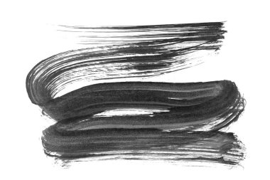 Siyah fırça darbesi ve doku. Grunge soyut elle boyanmış elementler. Altı çizili ve sınır tasarımı.