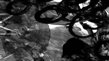 Siyah fırça darbesi dokusu. Grunge soyut elle boyanmış element. 