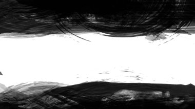 Siyah fırça darbesi dokusu. Grunge soyut elle boyanmış element. 