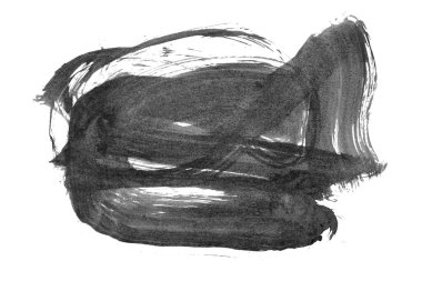 Siyah fırça darbesi ve doku. Grunge soyut elle boyanmış elementler. Altı çizili ve sınır tasarımı.