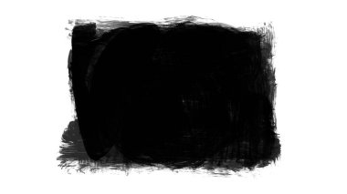 Siyah fırça darbesi ve doku. Grunge vektör soyut el boyalı element. Altı çizili ve sınır tasarımı.