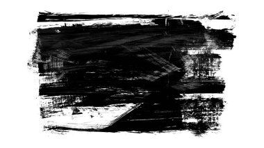 Siyah fırça darbesi ve doku. Grunge soyut elle boyanmış elementler. Altı çizili ve sınır tasarımı.