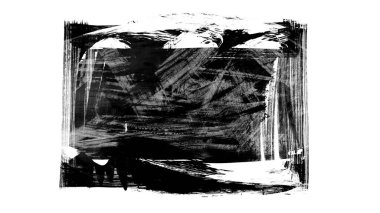 Siyah fırça darbesi ve doku. Grunge soyut elle boyanmış elementler. Altı çizili ve sınır tasarımı.