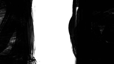 Siyah fırça darbesi dokusu. Grunge soyut elle boyanmış element. 