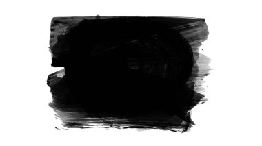 Siyah fırça darbesi ve doku. Grunge vektör soyut el boyalı element. Altı çizili ve sınır tasarımı.