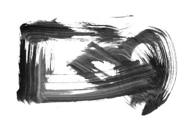 Siyah fırça darbesi ve doku. Grunge soyut elle boyanmış elementler. Altı çizili ve sınır tasarımı.