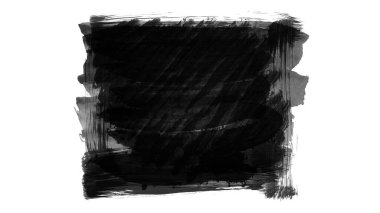 Siyah fırça darbesi ve doku. Grunge soyut elle boyanmış elementler. Altı çizili ve sınır tasarımı.