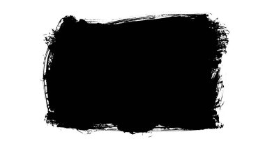 Beyaz arkaplanda izole edilmiş siyah fırça seti