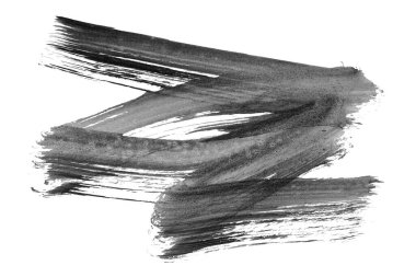 Siyah fırça darbesi ve doku. Grunge soyut elle boyanmış elementler. Altı çizili ve sınır tasarımı.