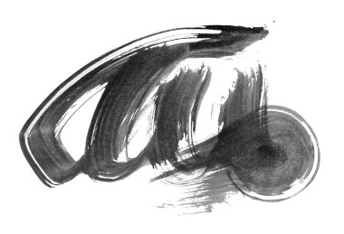 Siyah fırça darbesi ve doku. Grunge soyut elle boyanmış elementler. Altı çizili ve sınır tasarımı.