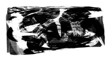 Siyah fırça darbesi ve doku. Grunge soyut elle boyanmış elementler. Altı çizili ve sınır tasarımı.