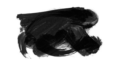 Siyah fırça darbesi ve doku. Grunge vektör soyut el boyalı element. Altı çizili ve sınır tasarımı.