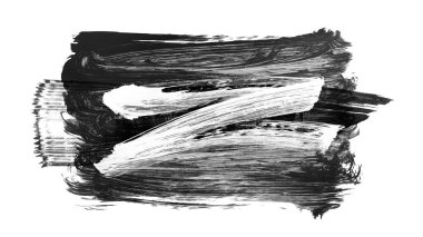 Siyah fırça darbesi ve doku. Grunge soyut elle boyanmış elementler. Altı çizili ve sınır tasarımı.