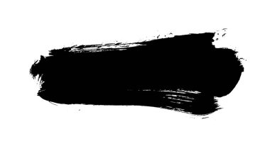 Siyah fırça darbesi ve doku. Grunge soyut elle boyanmış elementler. 