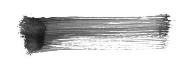 Siyah fırça darbesi ve doku. Grunge vektör soyut el boyalı element. Altı çizili ve sınır tasarımı.