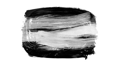 Siyah fırça darbesi ve doku. Grunge soyut elle boyanmış elementler. Altı çizili ve sınır tasarımı.