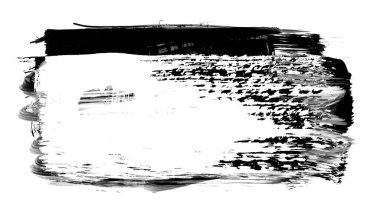Siyah fırça darbesi ve doku. Grunge soyut elle boyanmış elementler. Altı çizili ve sınır tasarımı.