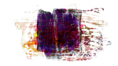 Siyah ve renkli boya karışımı, fırça darbesi ve doku. Grunge soyut elle boyanmış elementler. 