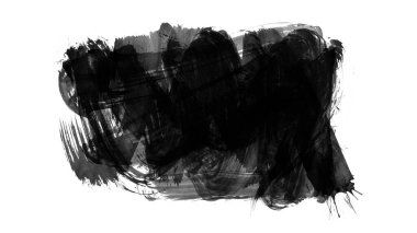 Beyaz arkaplanda izole edilmiş siyah fırça seti