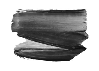 Siyah fırça darbesi ve doku. Grunge vektör soyut el boyalı element. Altı çizili ve sınır tasarımı.