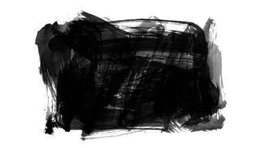 Beyaz arkaplanda izole edilmiş siyah fırça seti