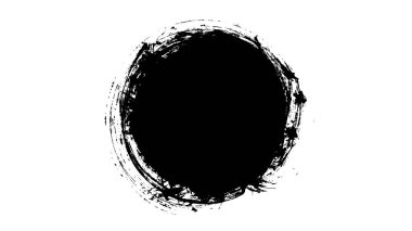 beyaz arkaplanda siyah grunge mürekkep fırça darbeleri