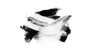 Siyah fırça darbesi ve doku. Grunge soyut elle boyanmış elementler. Altı çizili ve sınır tasarımı.