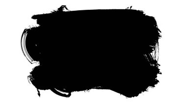 Beyaz arkaplanda izole edilmiş siyah fırça seti