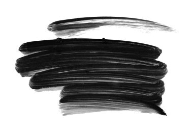 Siyah fırça darbesi ve doku. Grunge soyut elle boyanmış elementler. Altı çizili ve sınır tasarımı.