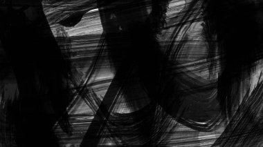 Siyah fırça darbesi ve doku. Grunge soyut elle boyanmış elementler. Altı çizili ve sınır tasarımı.