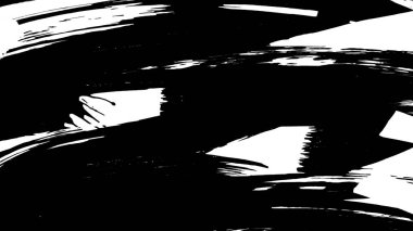 Siyah fırça darbesi ve doku. Grunge soyut elle boyanmış elementler. Altı çizili ve sınır tasarımı.