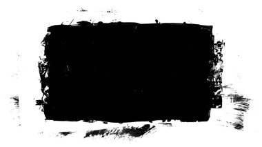 Siyah fırça darbesi ve doku. Grunge vektör soyut el boyalı element. Altı çizili ve sınır tasarımı.