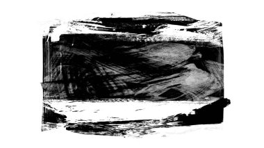 Siyah fırça darbesi ve doku. Grunge soyut elle boyanmış elementler. Altı çizili ve sınır tasarımı.