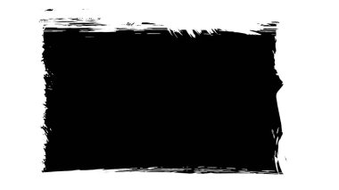 Siyah fırça darbesi dokusu. Grunge soyut elle boyanmış element. 