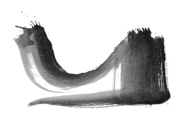 Siyah fırça darbesi ve doku. Grunge soyut elle boyanmış elementler. Altı çizili ve sınır tasarımı.