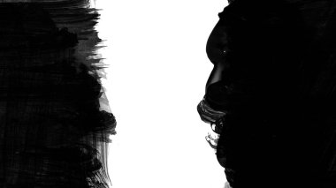 Siyah fırça darbesi dokusu. Grunge soyut elle boyanmış element. 