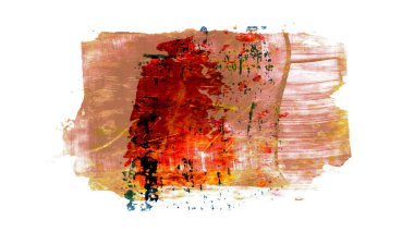 Siyah ve renkli boya karışımı, fırça darbesi ve doku. Grunge soyut elle boyanmış elementler. 