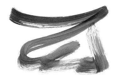 Siyah fırça darbesi ve doku. Grunge soyut elle boyanmış elementler. Altı çizili ve sınır tasarımı.