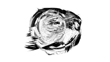 Siyah fırça darbesi dokusu. Grunge soyut elle boyanmış element. 