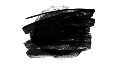 Siyah fırça darbesi ve doku. Grunge soyut elle boyanmış elementler. Altı çizili ve sınır tasarımı.