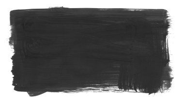 Siyah fırça darbesi ve doku. Grunge vektör soyut el boyalı element. Altı çizili ve sınır tasarımı.