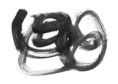 Siyah fırça darbesi ve doku. Grunge soyut elle boyanmış elementler. Altı çizili ve sınır tasarımı.